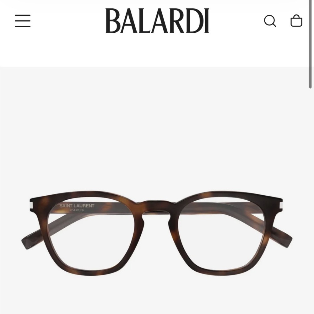 Saint Laurent Brown Tortoise Glasses